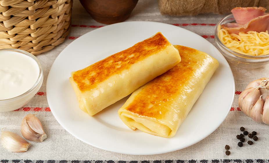 Блинчик с ветчиной и сыром