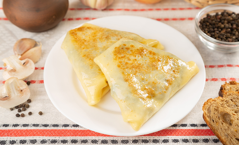 Блинчик с картофелем и грибами